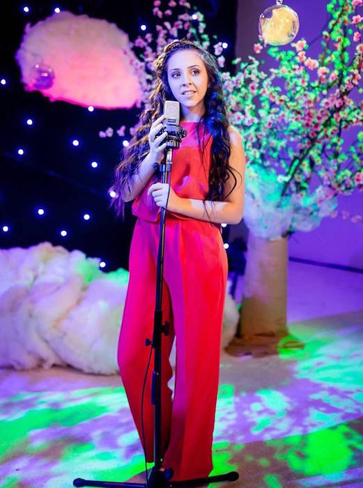 Singer BiBi while filming the soundtrack of the "Star Darlings" in 2016