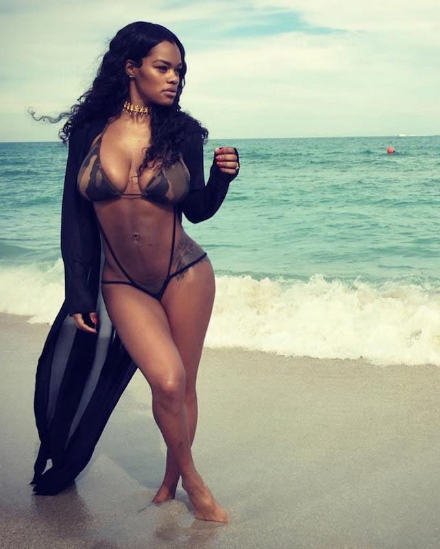 Teyana Taylor figure boobs seaside