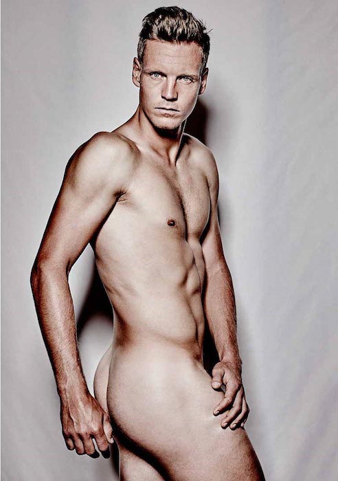 Tomas Berdych completely naked during a photo shoot for ESPN