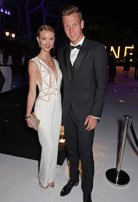 Tomas Berdych with his wife Ester Satorova