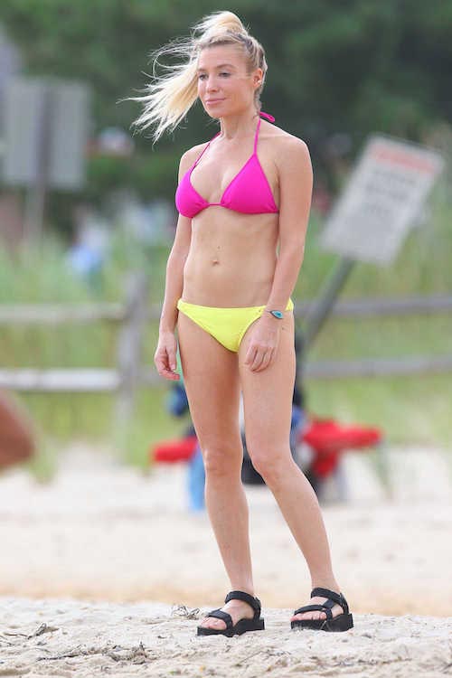 Tracy Anderson bikini paddle and pink party Sag Harbor New York