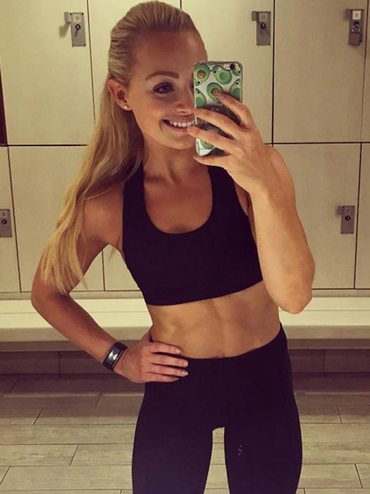 Alice Liveing post workout selfie