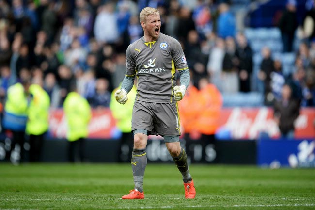 Danish goalkeeper Kasper Schmeichel clean sheet against QPR April 2014