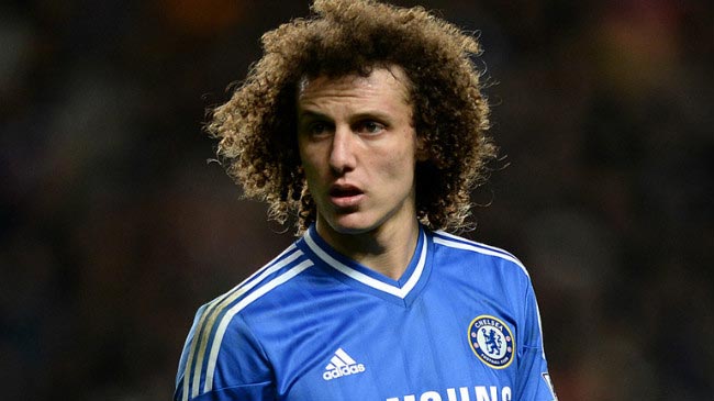 David Luiz pictured during away defeat to Crystal Palace in Premier League in April 2014