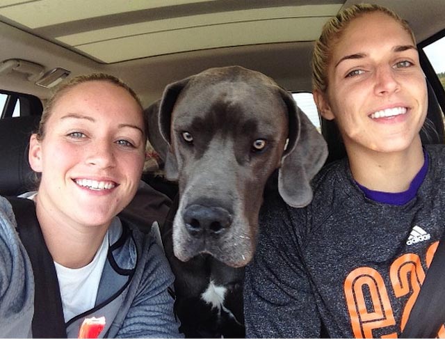 Elena Delle Donne and Amanda Clifton 