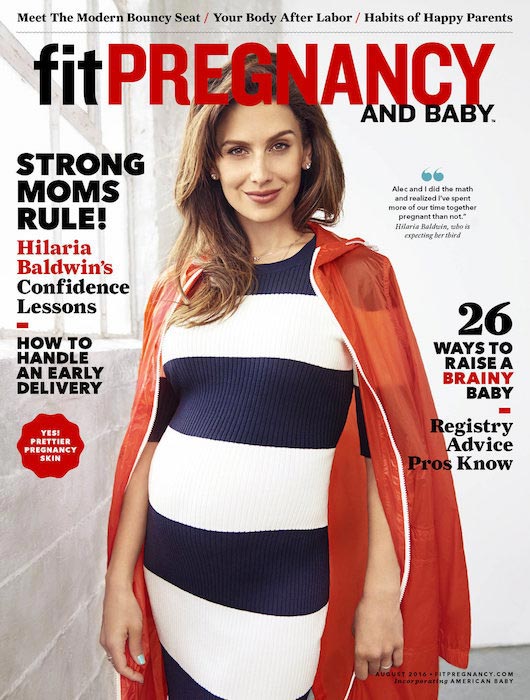 Hilaria Baldwin Fit Pregnancy Magazine August 2016