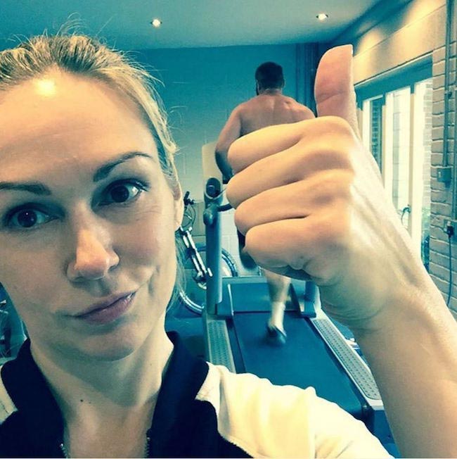 Kristina Rihanoff workout selfie