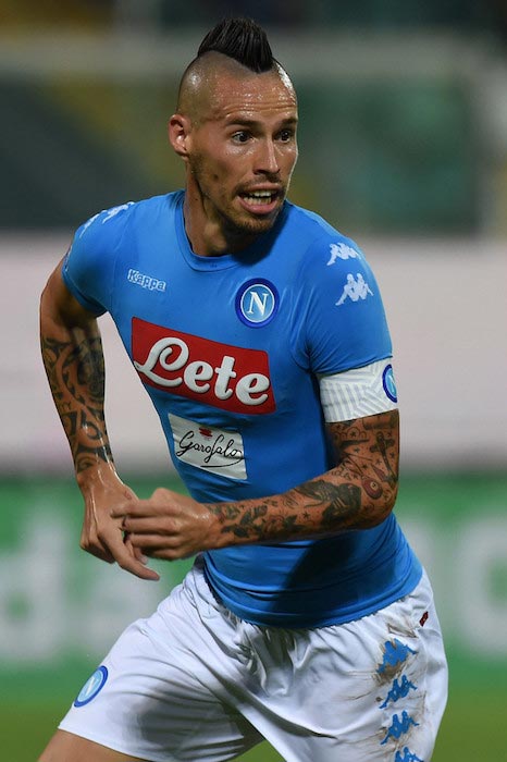 Marek Hamsik during a Serie A match between Napoli and Palermo on September 10, 2016