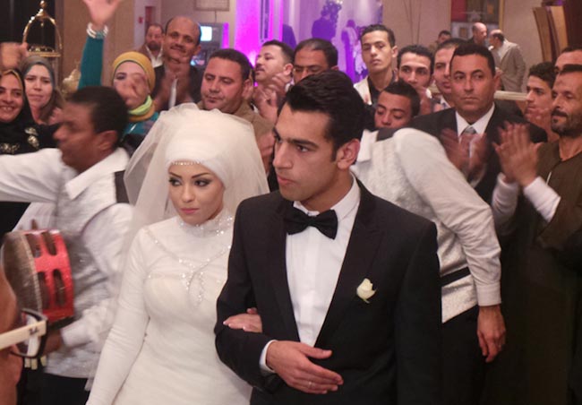 Mohamed Salah and Magy Salah wedding day