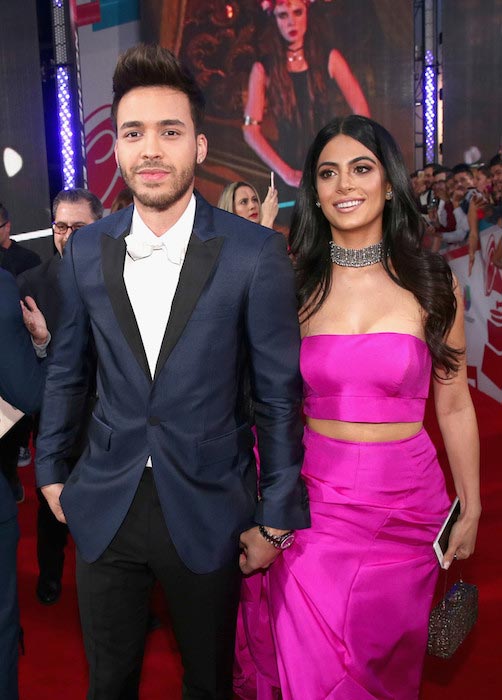 Prince Royce with Emeraude Toubia at 16th Latin Grammy Awards