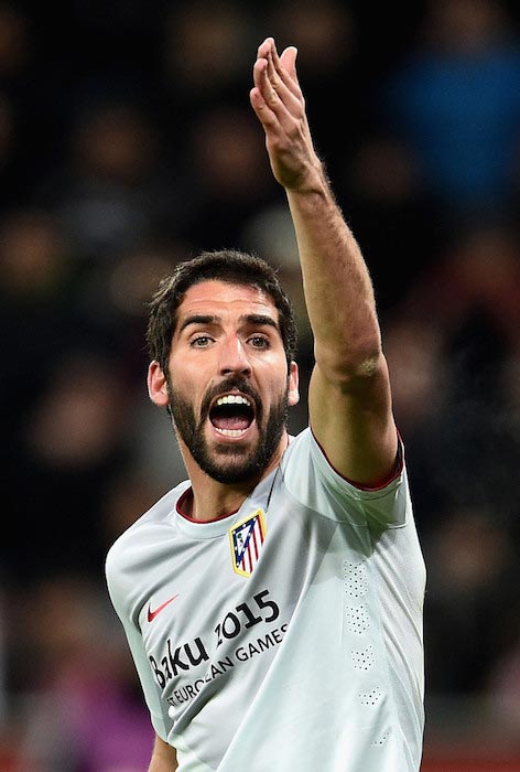 Raul Garcia match between Atletico Madrid and Bayer 04 Leverkusen February 25, 2015