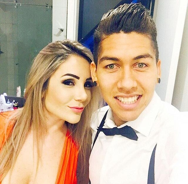 Roberto Firmino and Larissa Pereira