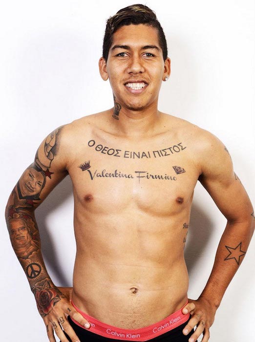 Roberto Firmino shirtless body