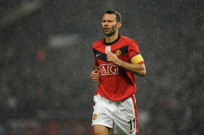 Ryan Giggs match between Manchester United and VfL Wolfsburg September 2009