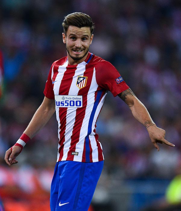 Saul Niguez during a match between Atlético Madrid and FC Bayern Munich on September 28, 2016
