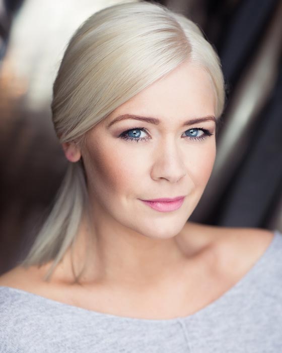 Suzanne Shaw posing for celebrity photographer Michael Wharley in 2016