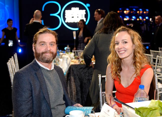 Zach Galifianakis and his wife Quinn Lundberg at the Film Independent Spirit Awards 2015