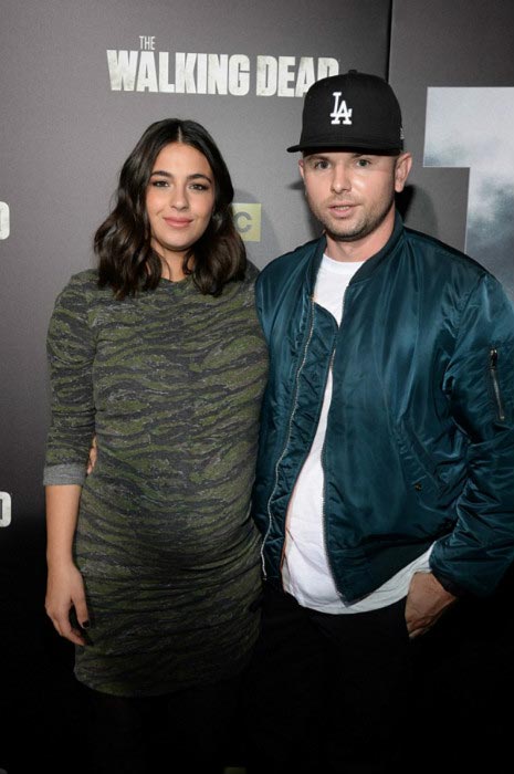Alanna Masterson with Brick Stowell at The Walking Dead event in 2015