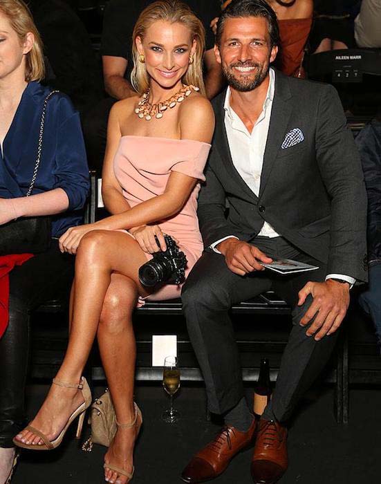 Anna Heinrich Tim Robards sitting front row David Jones Spring / Summer 2016 fashion launch