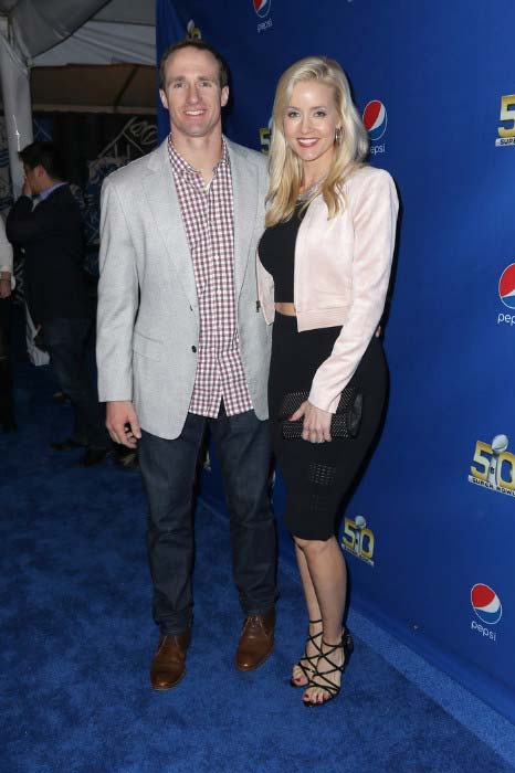 Drew Brees and Brittany at the 2015 Pepsi Rookie of the Year Award Ceremony in February 2016