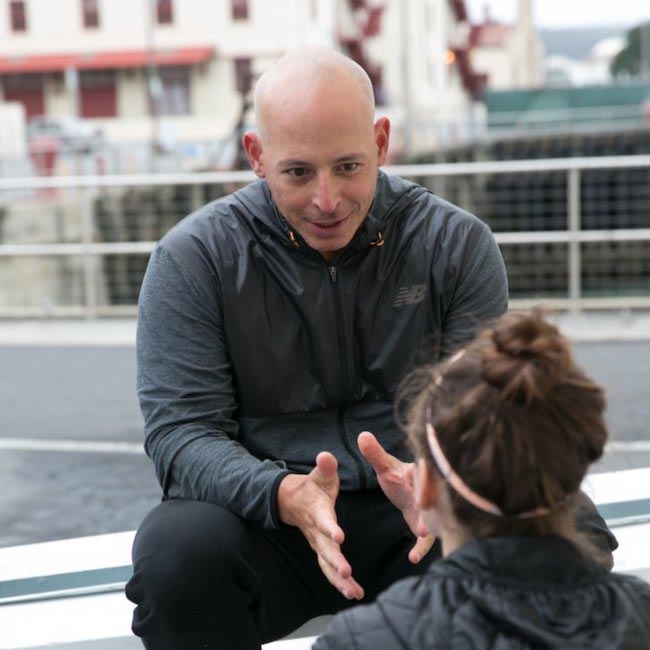 Harley Pasternak interacting with a fan