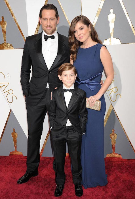 Jacob Tremblay at the 2016 Annual Academy Awards with father Jason Tremblay and mother Christina Candia Tremblay