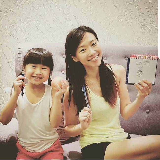 Jaime Teo and her daughter