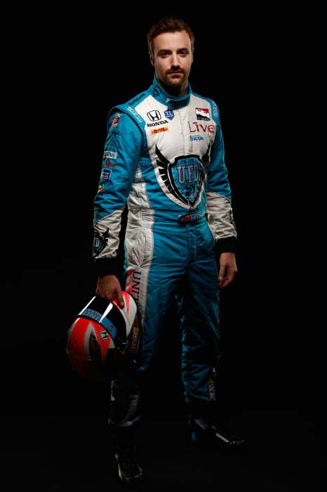 James Hinchcliffe during the IZOD IndyCar Series Media day in Florida in February 2014