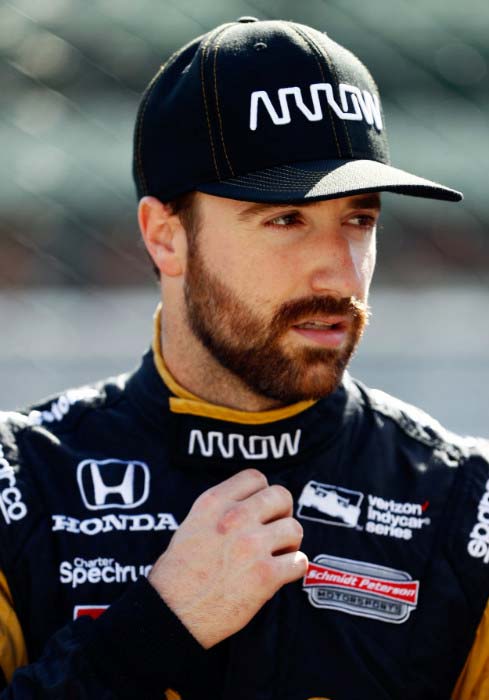 James Hinchcliffe at a practice session before the Indianapolis 500 in May 2016