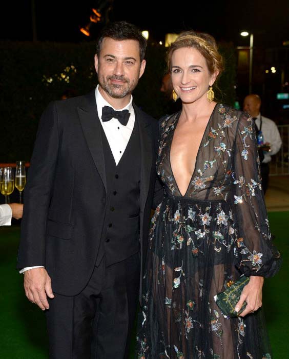 Jimmy Kimmel with Molly McNearney at 2016 Primetime Emmy Awards Governors Ball