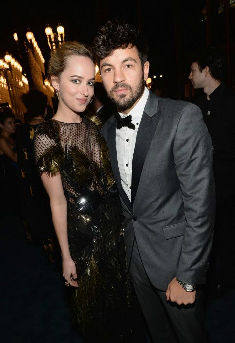 Jordan Masterson and Dakota Johnson at the 2013 LACMA Art + Film Gala