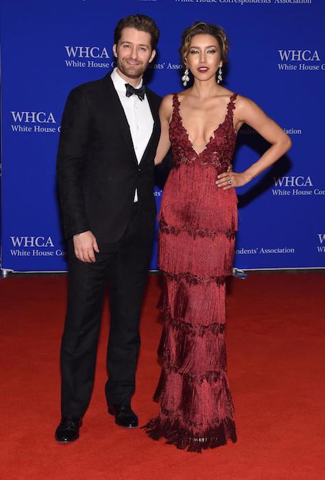 Matthew Morrison with wife Renee Puente at the 102nd White House Correspondents Association Dinner on April 30, 2016