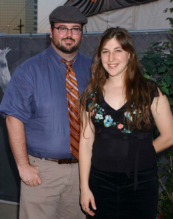 Mayim Bialik and ex-husband Michael Stone at a private event in 2004