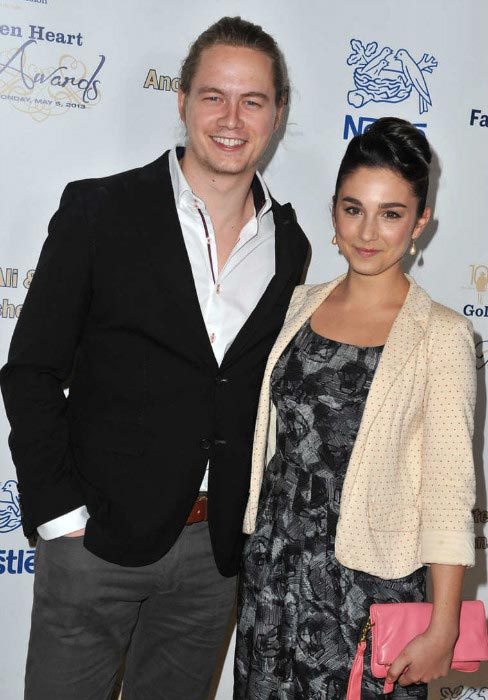 Molly Ephraim with her Last Man Standing co-star Christoph Sanders at the Midnight Mission Golden Heart Awards 2013