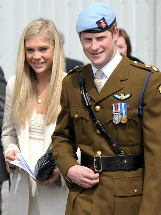 Prince Harry with Chelsy Davy at a military event in 2008 