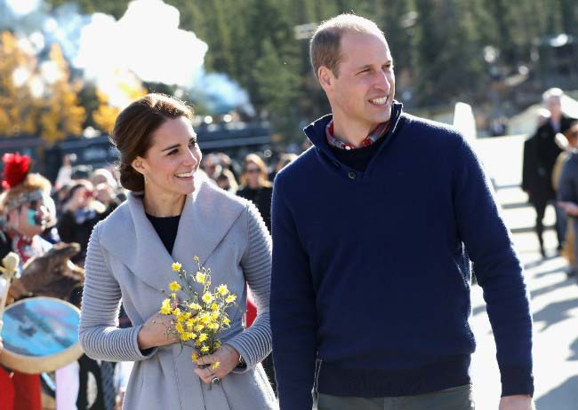 Prince William with wife Kate Middleton at Carcross during the Royal Tour of Canada in September 2016