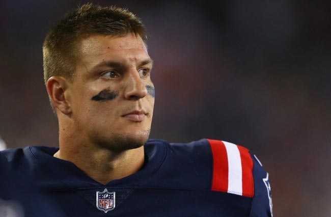 Rob Gronkowski during a match between New England Patriots and Houston Texans in September 2016