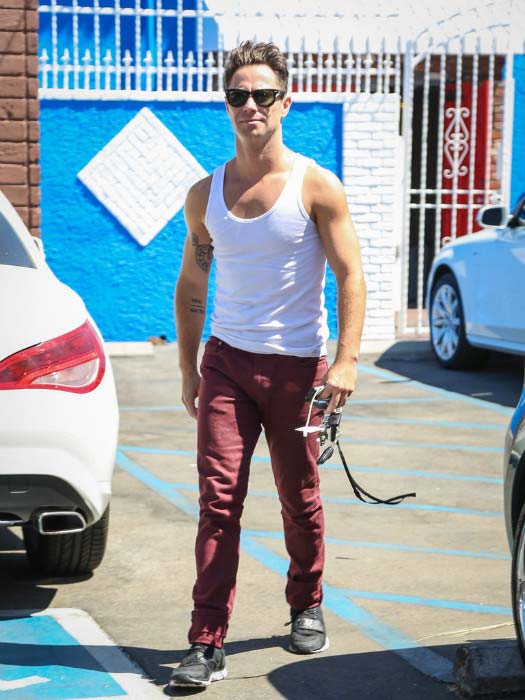 Sasha Farber arrives at ABC studios for the rehearsal of Dancing with the Stars in September 2015