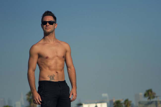 Sasha Farber shirtless shows off ripped torso in a photoshoot done in 2014