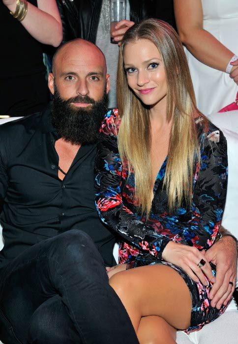 A. J. Cook and Nathan Andersen at the 10th anniversary Pink Party in Santa Monica in October 2014