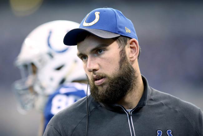 Andrew Luck in an Indianapolis Colts game against the Tennessee Titans on January 3, 2016