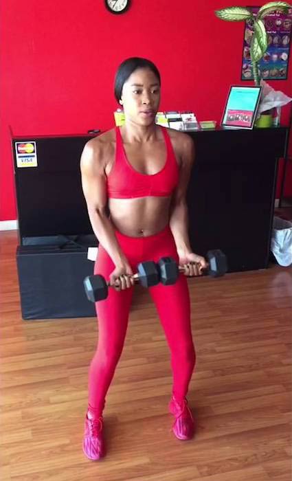 Ariane Andrew working out