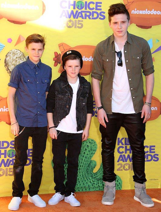 Cruz Beckham (Center) at Nickelodeon Kids Choice Awards 2015