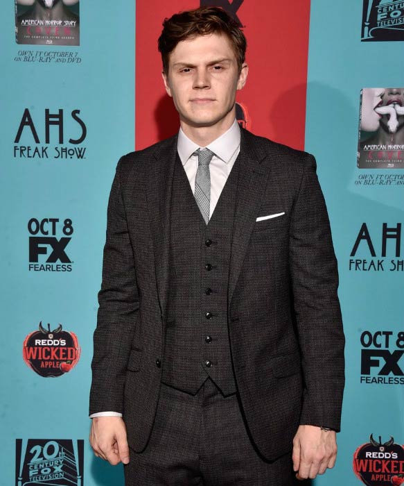 Evan Peters at the “American Horror Story: Freak Show” premiere in October 2014