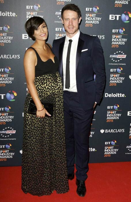 Frankie Bridge and Wayne Bridge at the BT Sport Industry Awards in April 2015