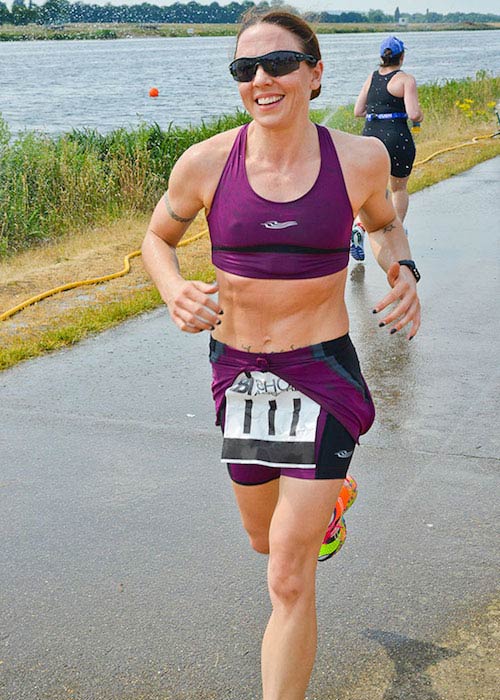 Melanie Chisholm remains in shape by competing in triathlons