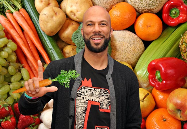 Rapper Common eats vegetables