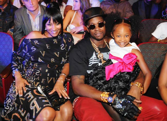 2 Chainz with wife and daughter at the BET Hip Hop Awards 2012