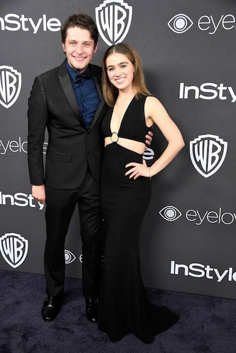 Brett Dier and Haley Lu Richardson at the 18th Annual Post Golden Globes Party in January 2017