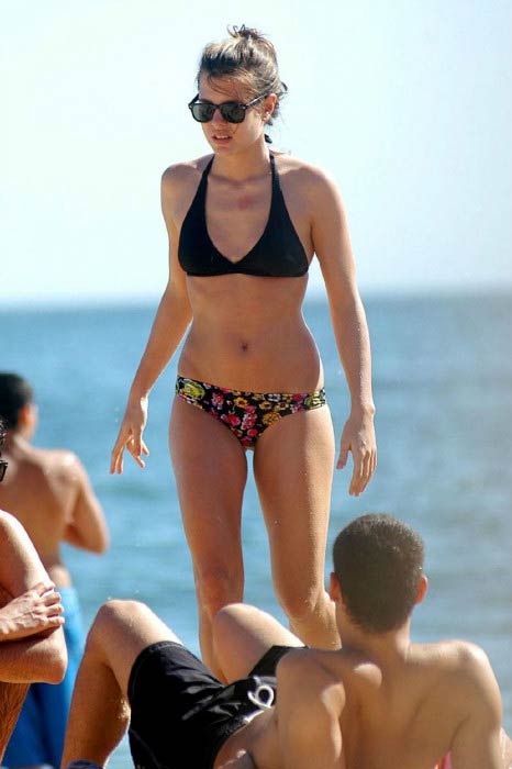 Charlotte Casiraghi on the beach during vacations in 2014